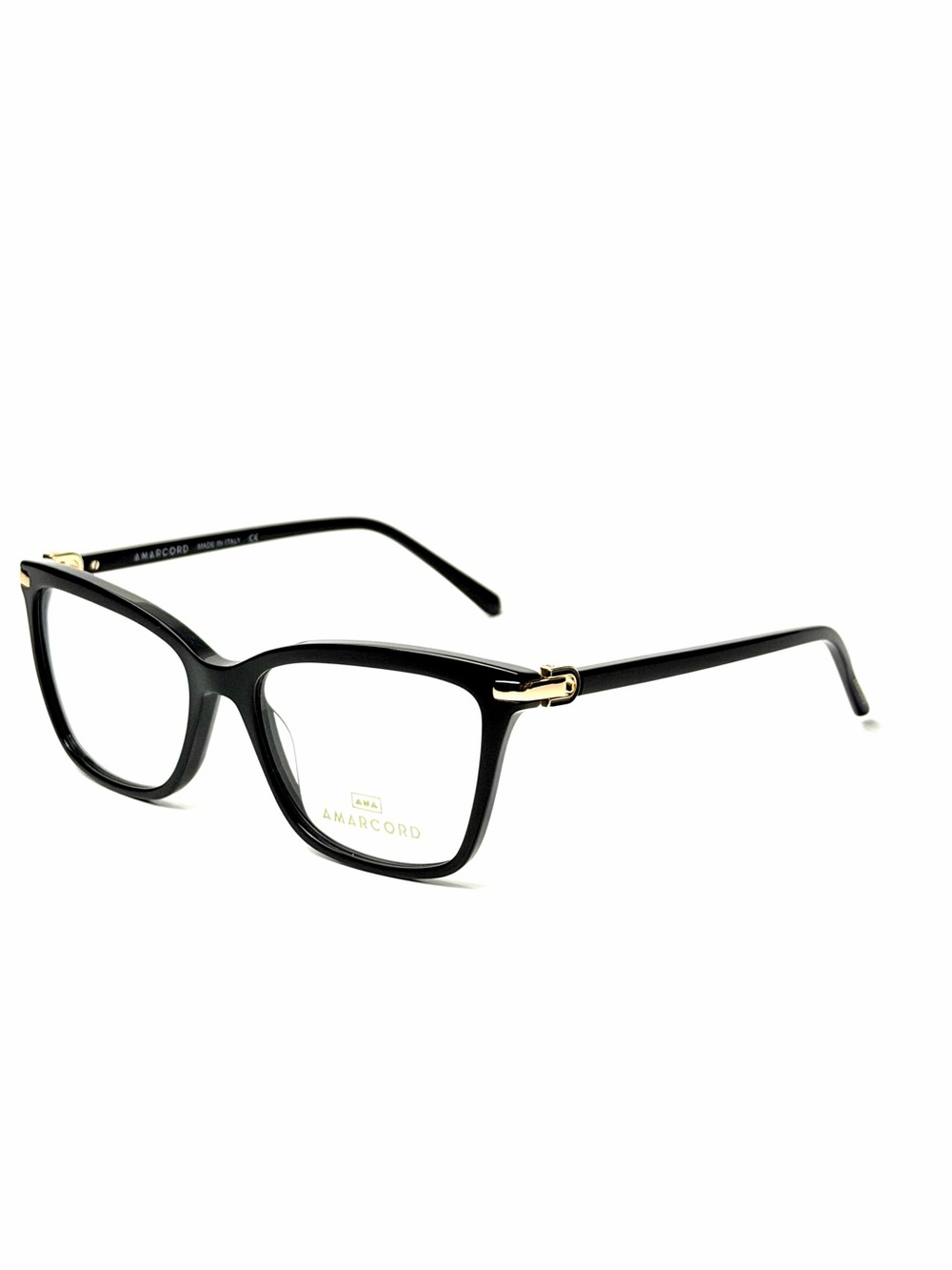 Amarcord AM253 Col.1 Black Plastic Eyeglasses Frames New Authentic - Picture 7 of 7